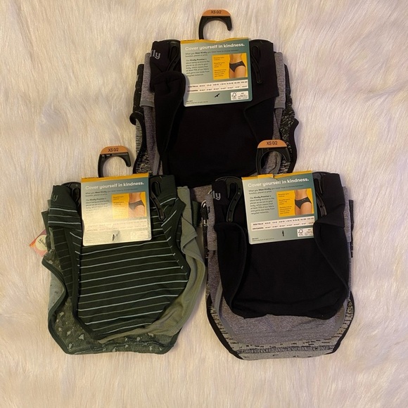 Kindly Yours Panties Womens Size XS Green Black Seamless Hipster Panty Bundle - Picture 5 of 8